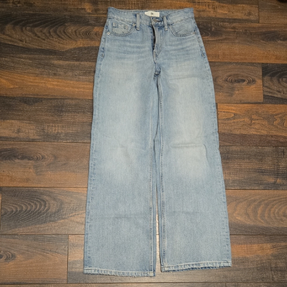 Banana Republic High Rise Light Wash Jeans, 24 Petite